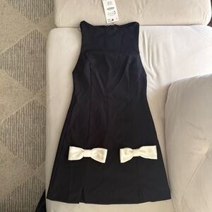 Zara Black boat neck mini dress